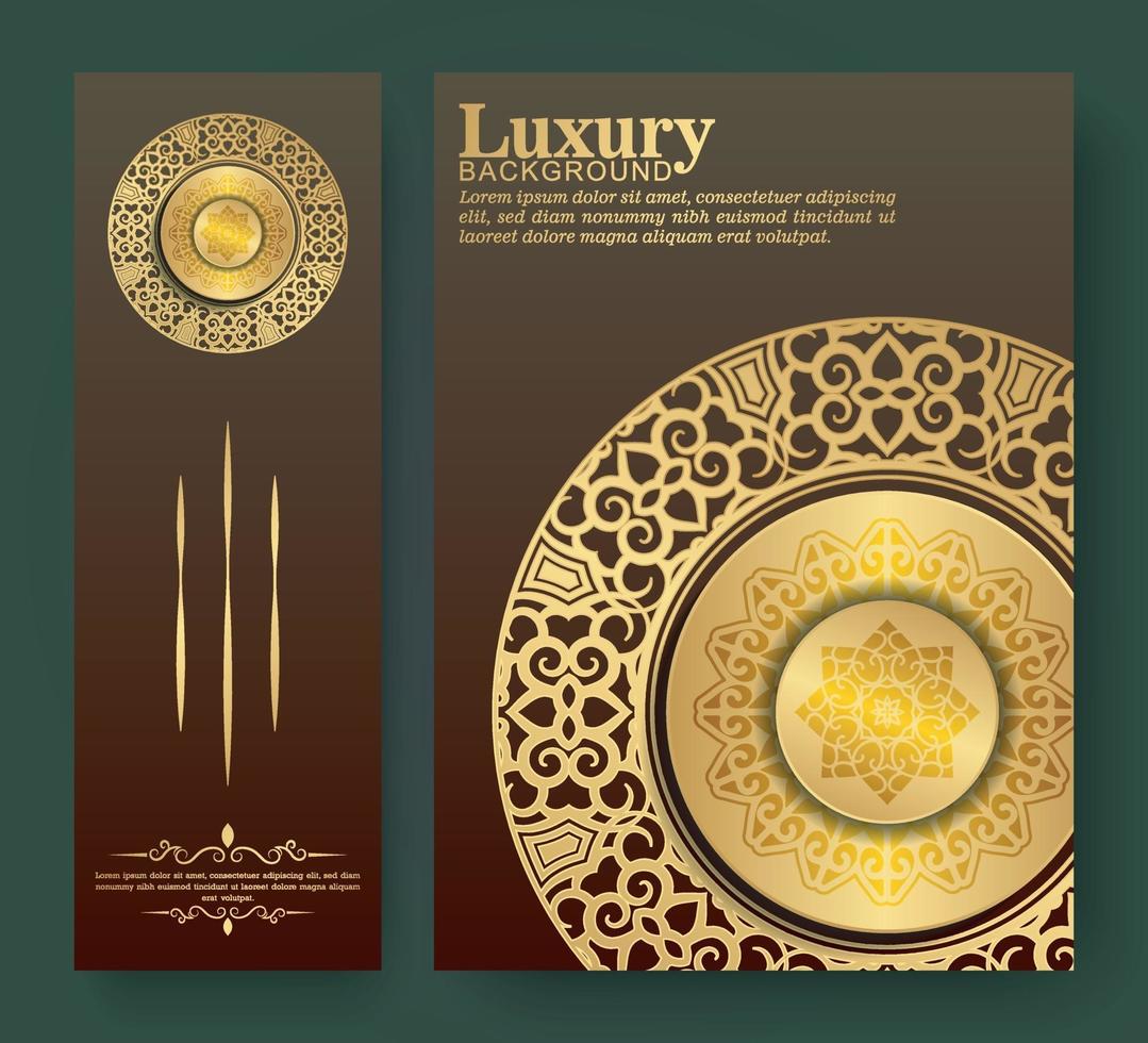 Premium mandala style cover and card vector