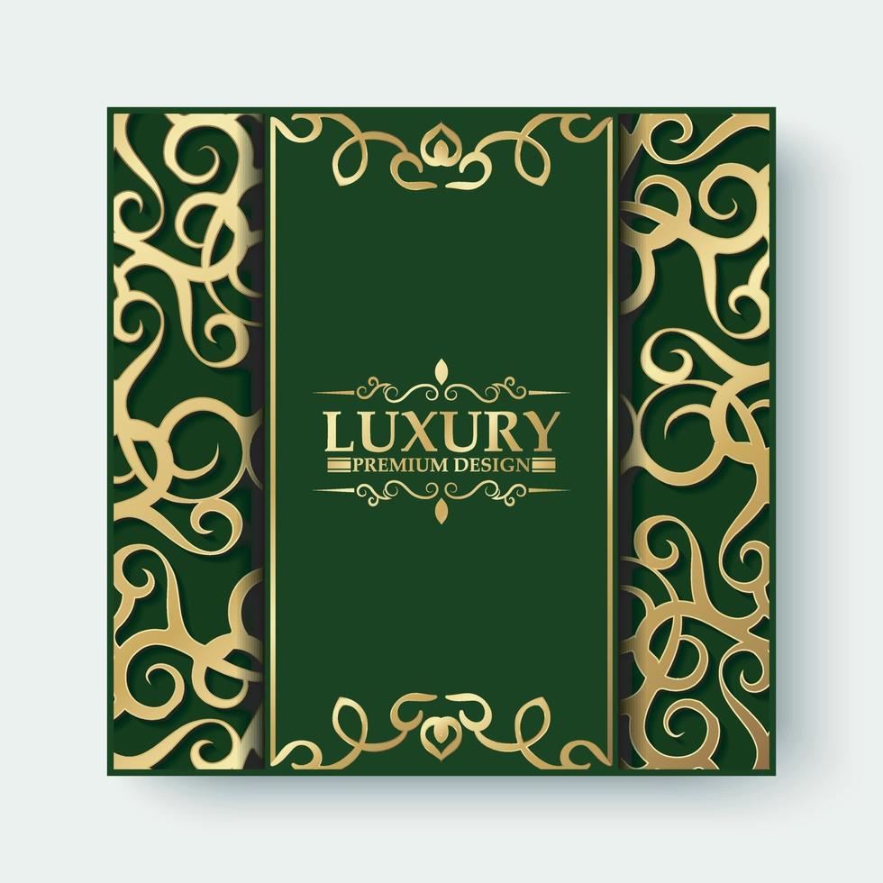 Luxury golden floral ornamental background design vector