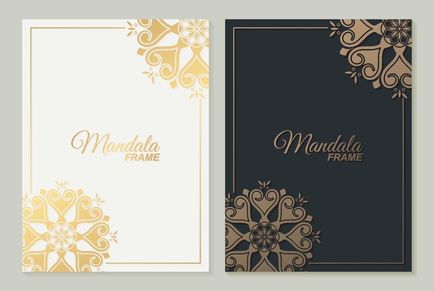 Luxury frame mandala design template vector