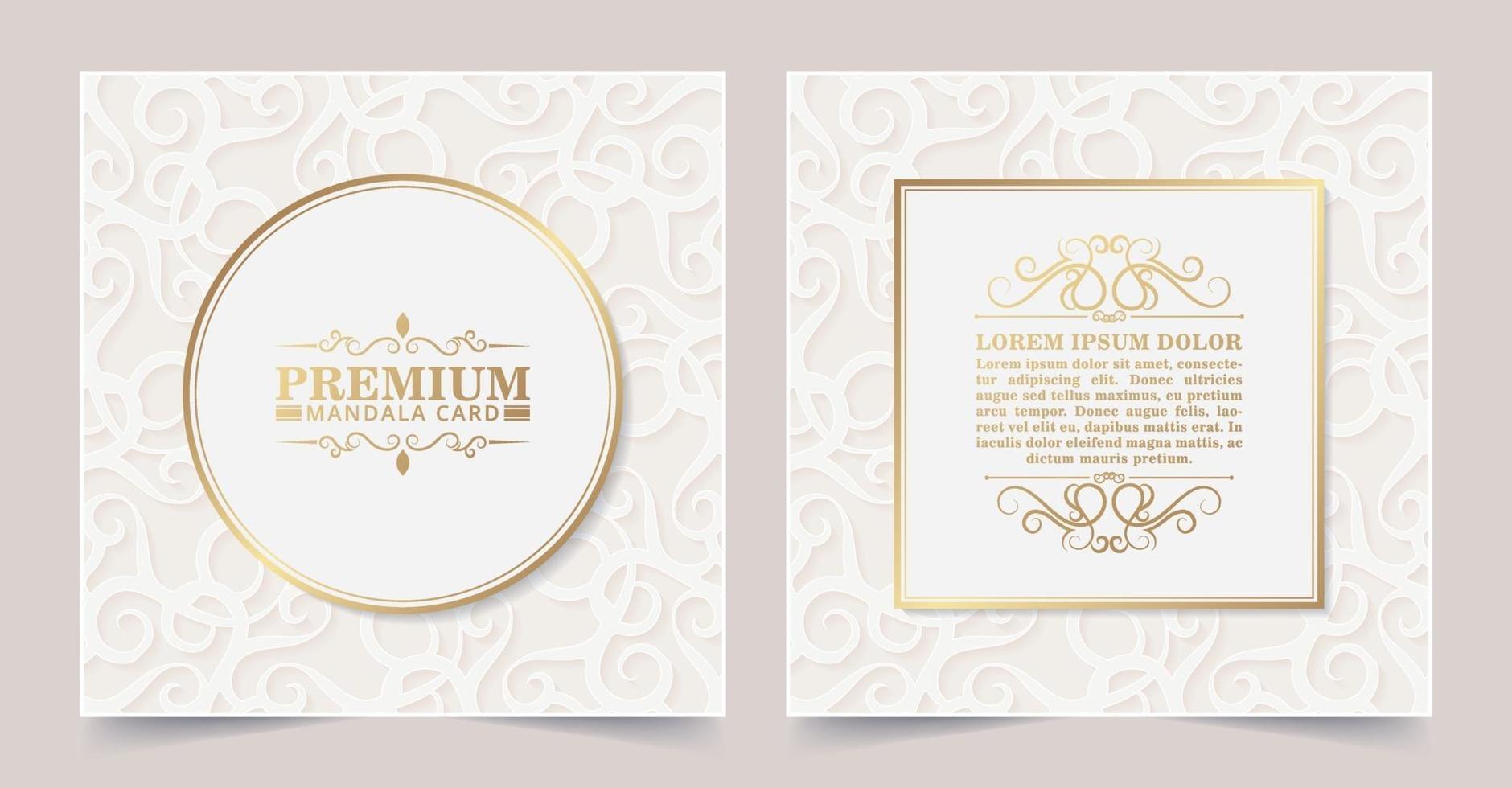 Luxury white floral decorative card vector