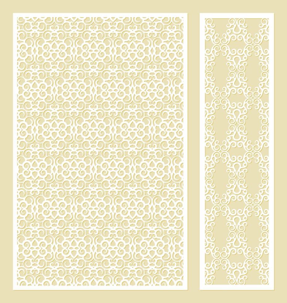 seamless die cut decorative pattern template vector