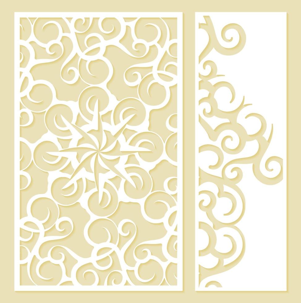 seamless die cut decorative pattern template vector