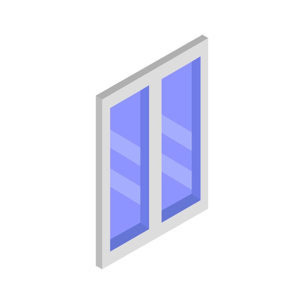 Isometric Window On White Background vector