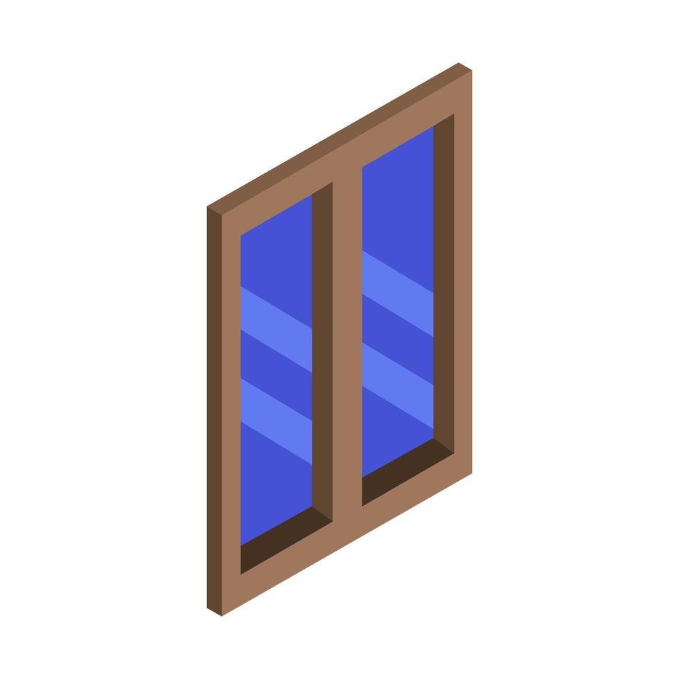 Isometric Window On White Background vector