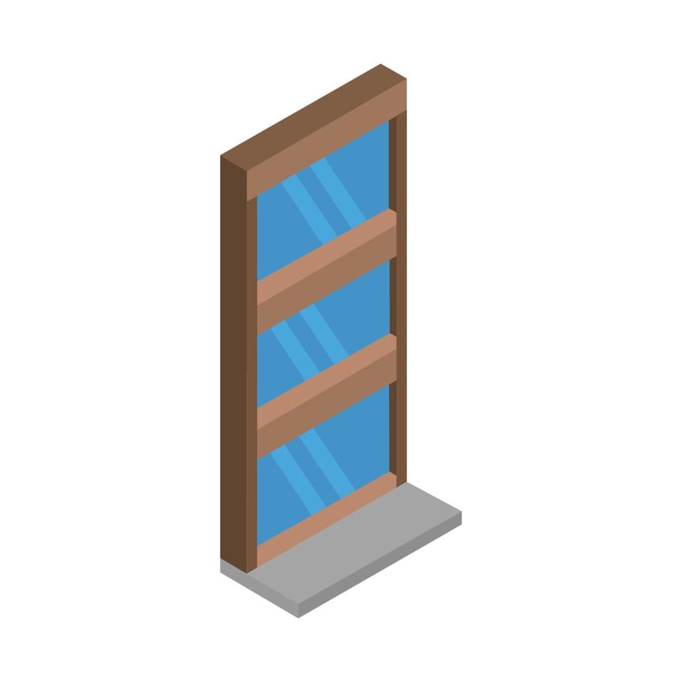 Isometric Window On White Background vector