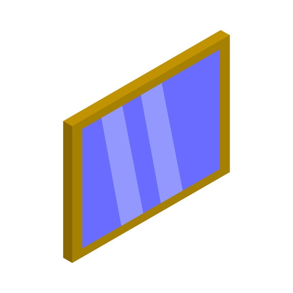 ventana isométrica sobre fondo blanco vector