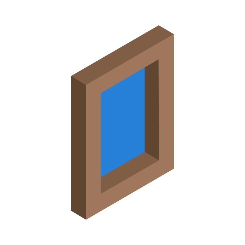 Isometric Window On White Background vector