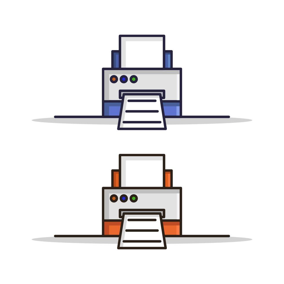 Printer On White Background vector