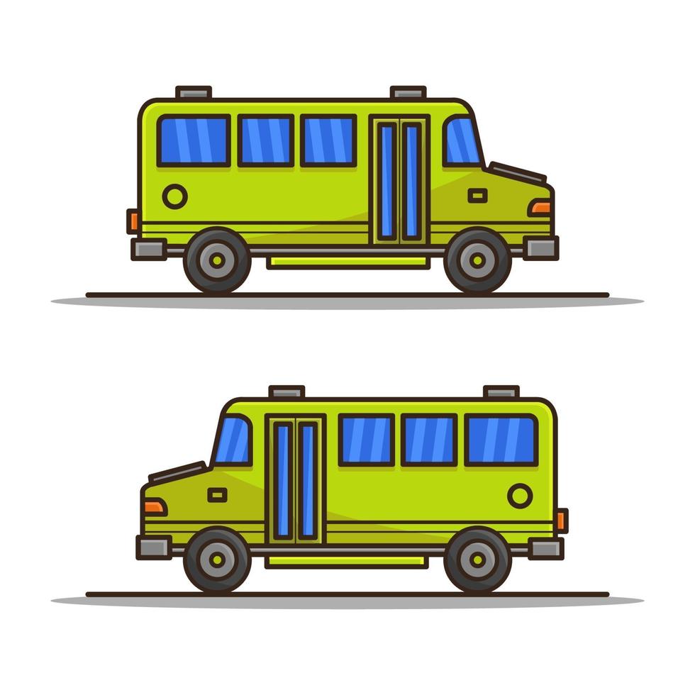 autobús escolar sobre fondo blanco vector