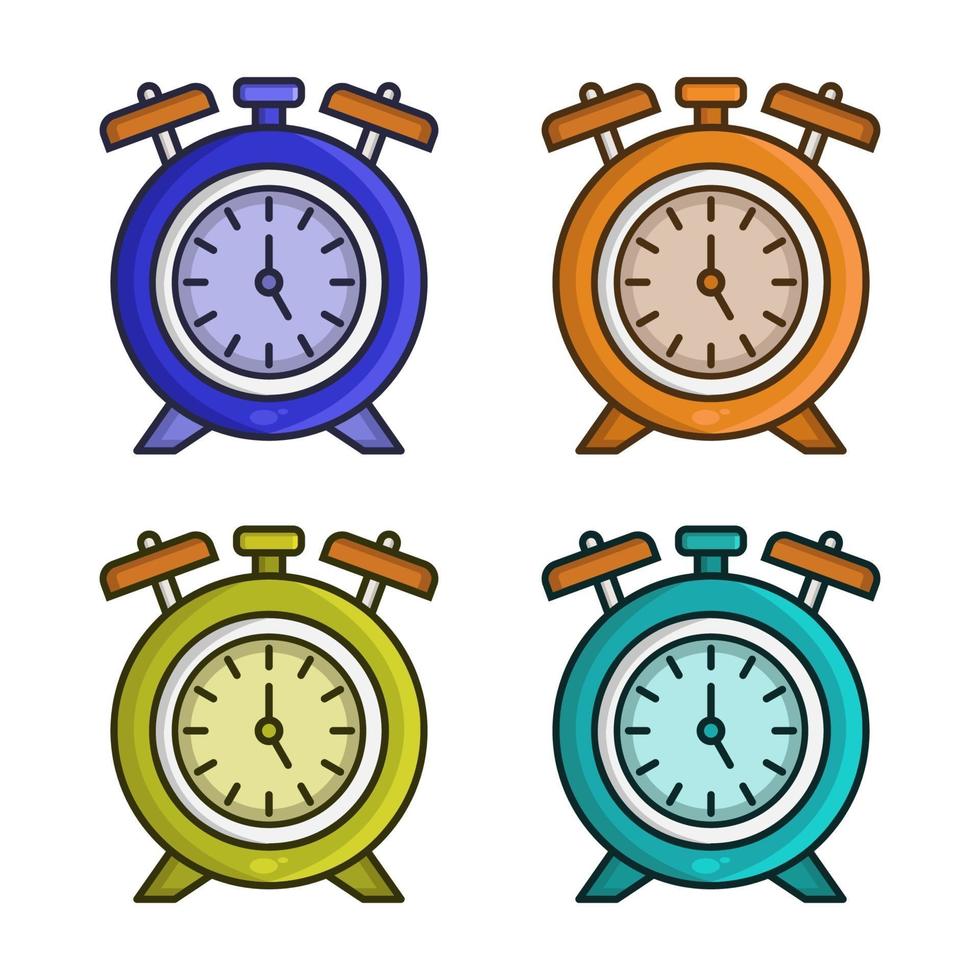 Alarm Clock On White Background vector