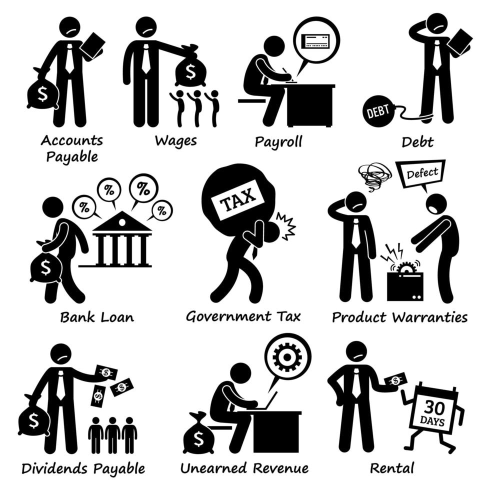 Company Business Liability Pictogram. vector