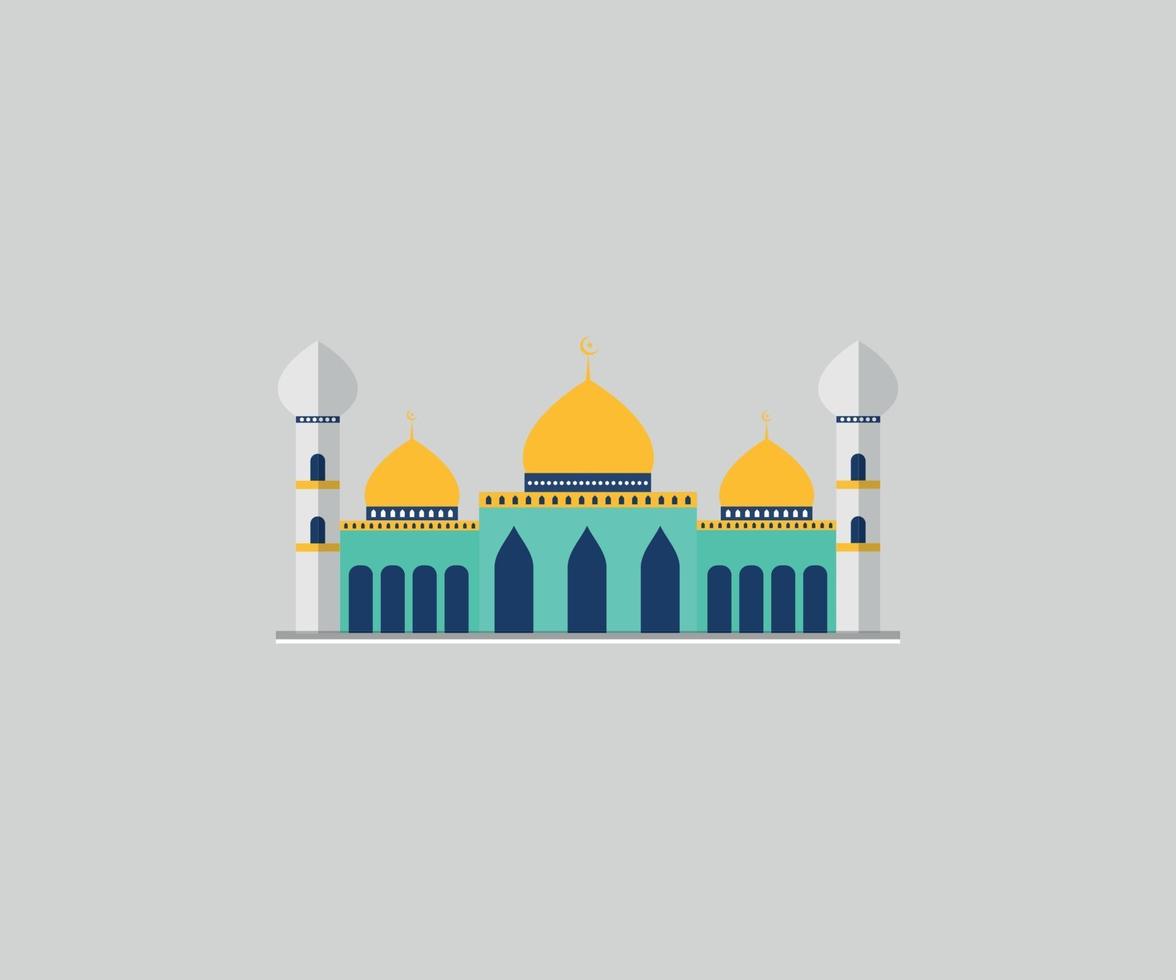 Ramadan Kareem colorful mosque vector graphic