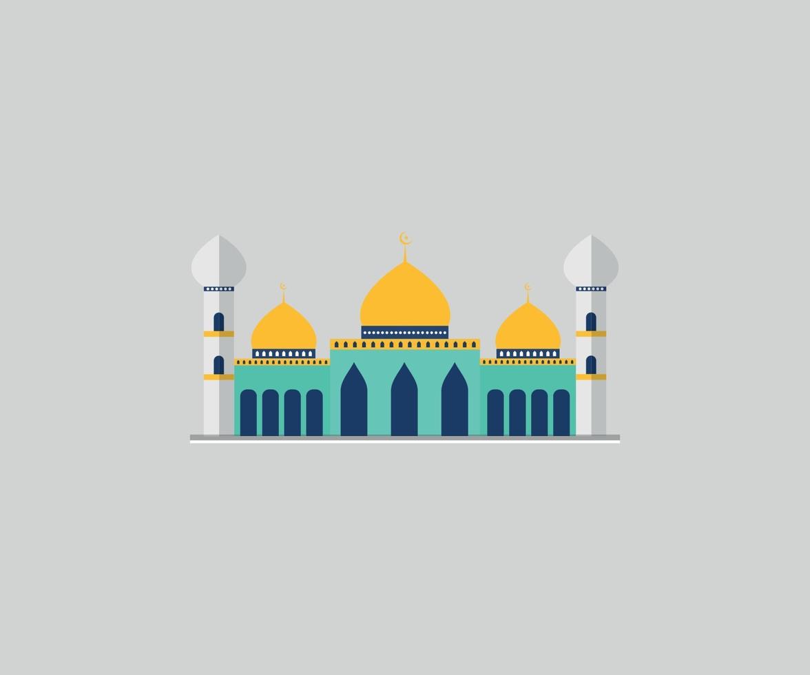 Ramadan Kareem colorful mosque vector graphic