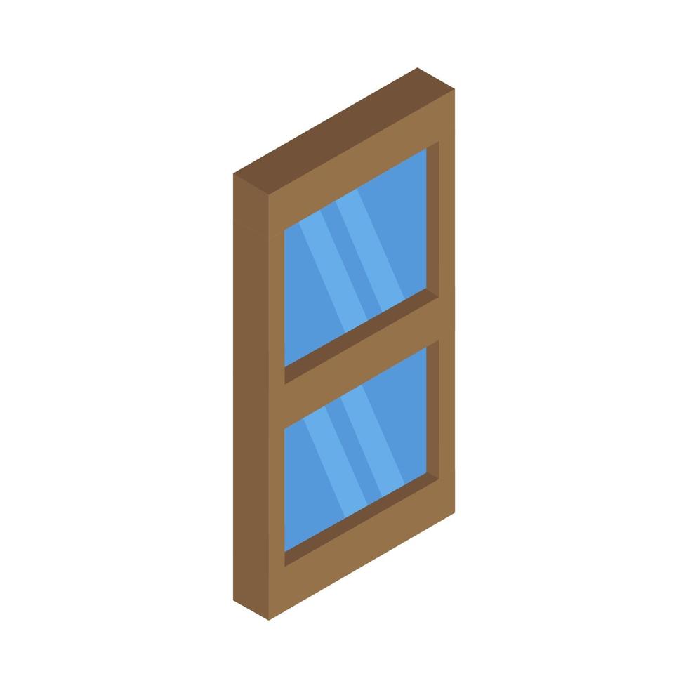 Isometric Door On White Background vector