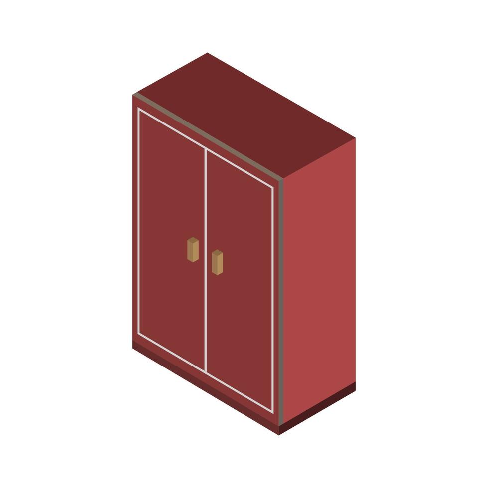 Isometric Closet On White Background vector