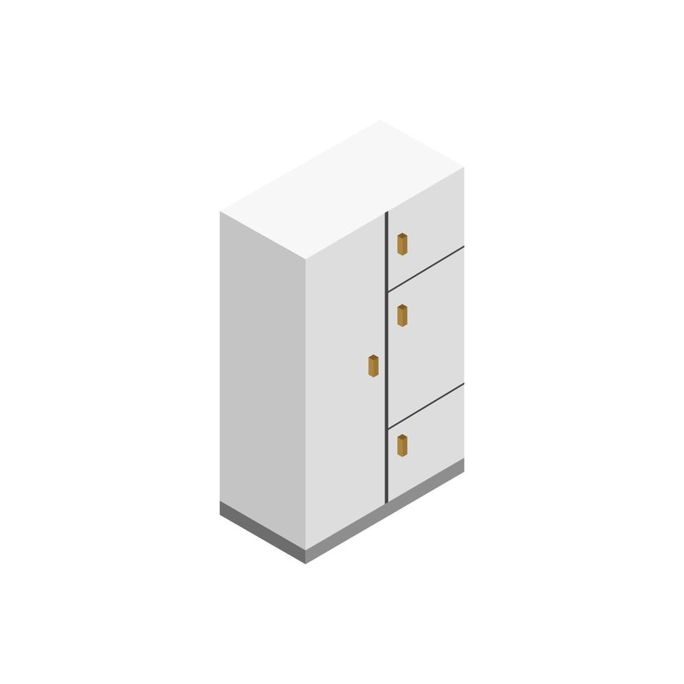 Isometric Closet On White Background vector