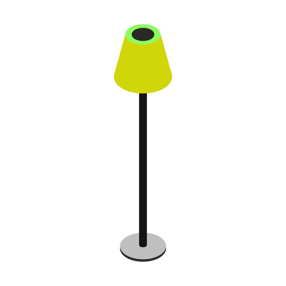 Isometric Lamp On White Background vector