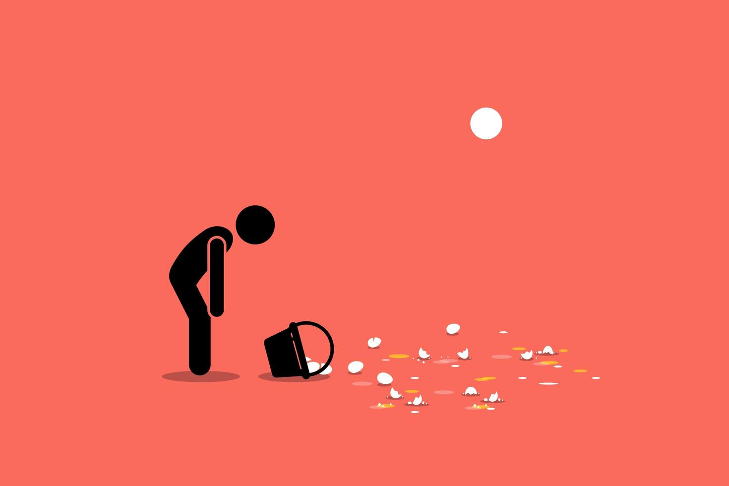 Don't put all your eggs in one basket. 2185486 Vector Art at Vecteezy