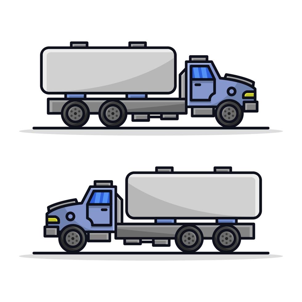 Tanker Truck Illustrated On White Background vector