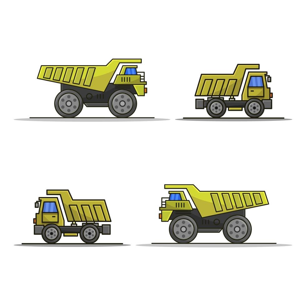 camión ilustrado sobre fondo blanco vector