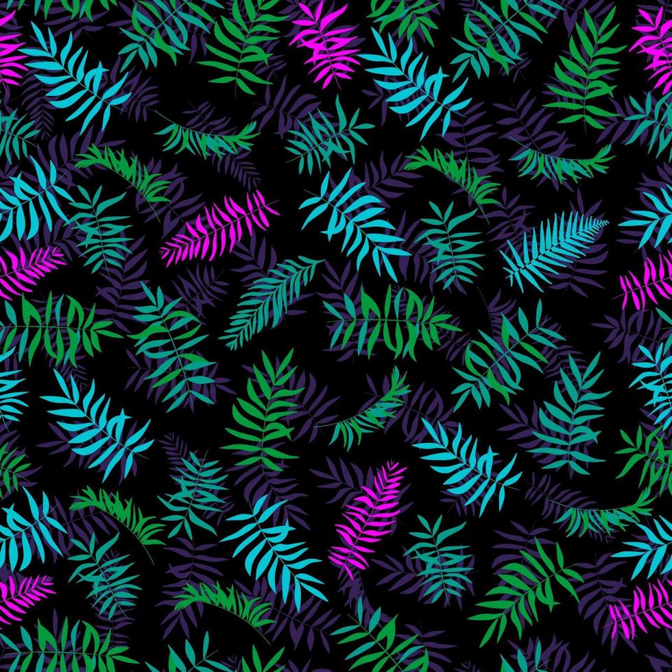 Seamless bright leaves. Tropical background. Print for web, fabric and wrapping paper. vector