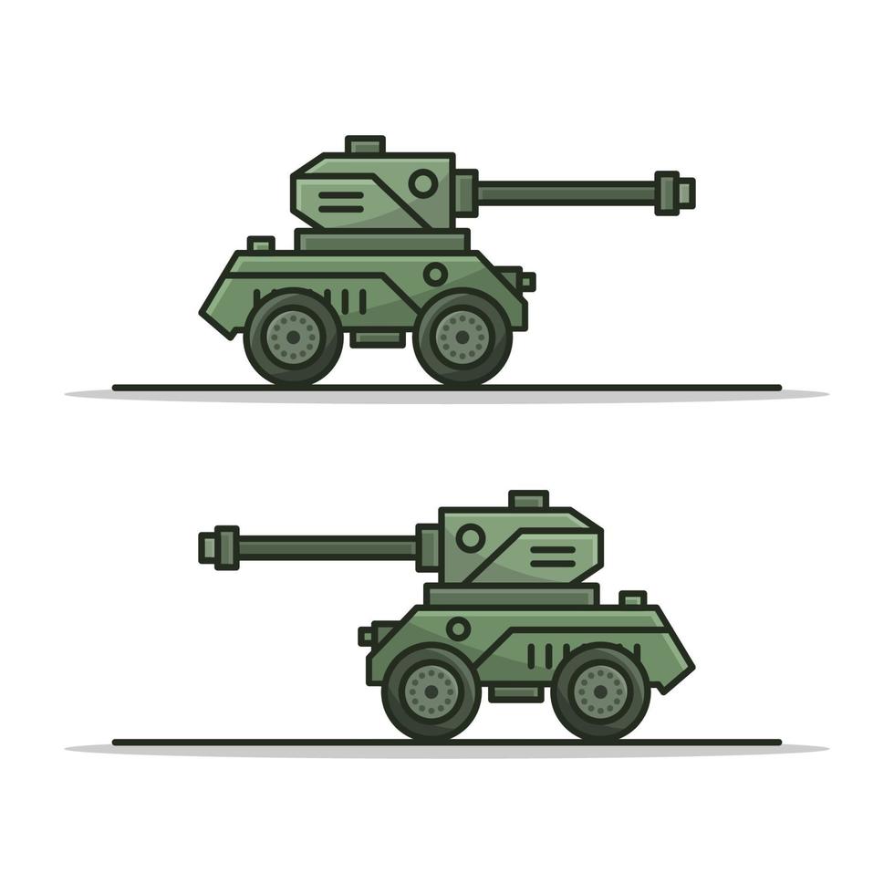 Tank Illustrated On Background vector