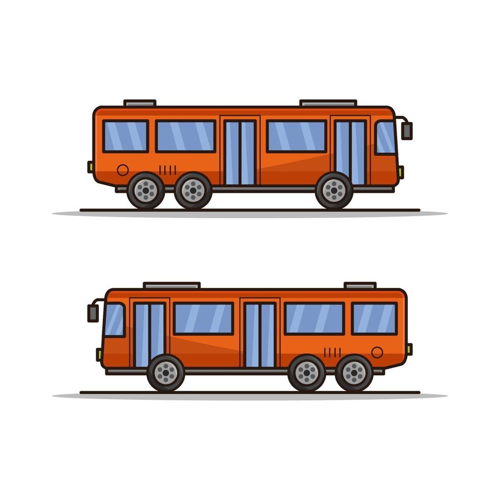 autobús urbano ilustrado en el fondo vector