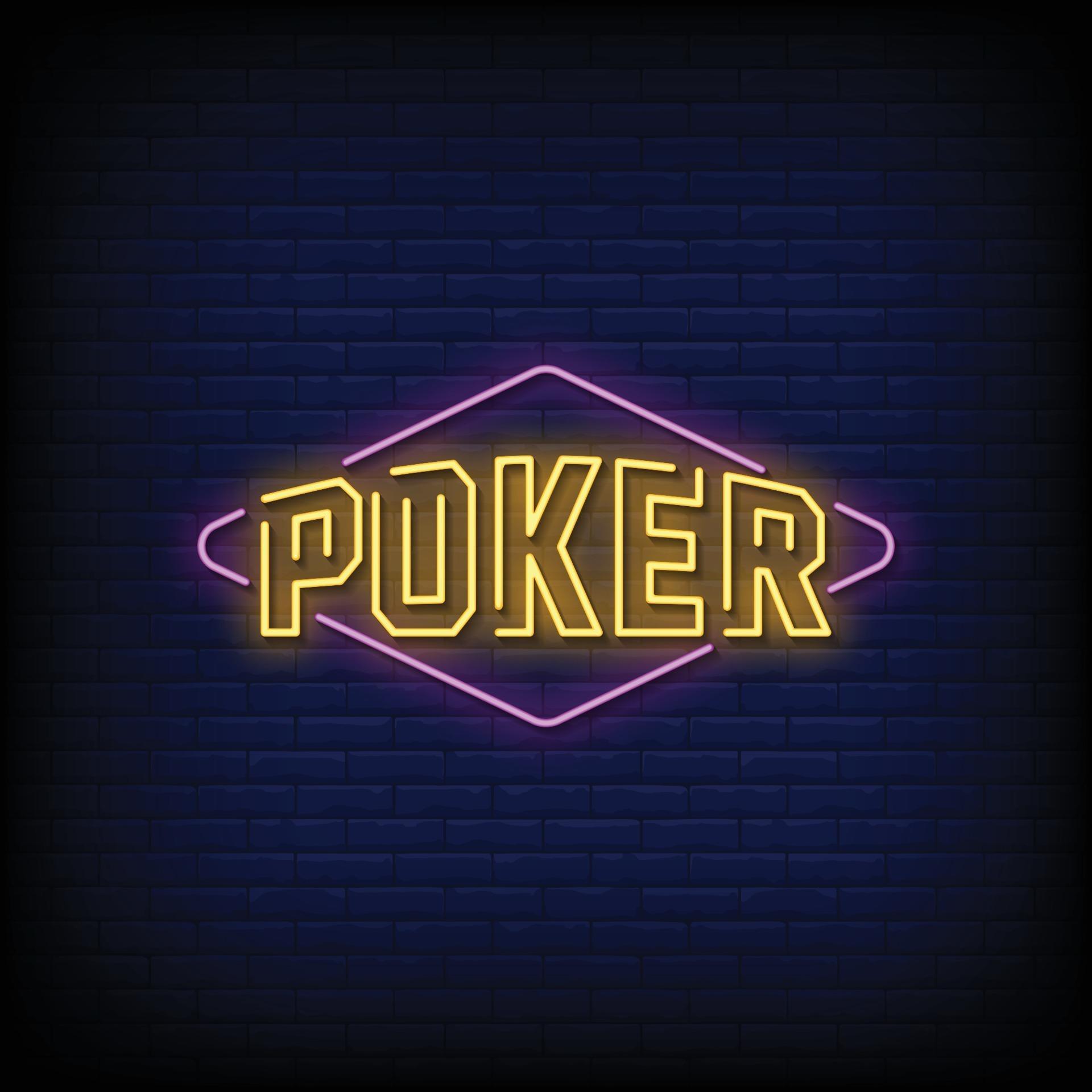 Poker Neon Signs Style Text Vector 2185702 Vector Art at Vecteezy