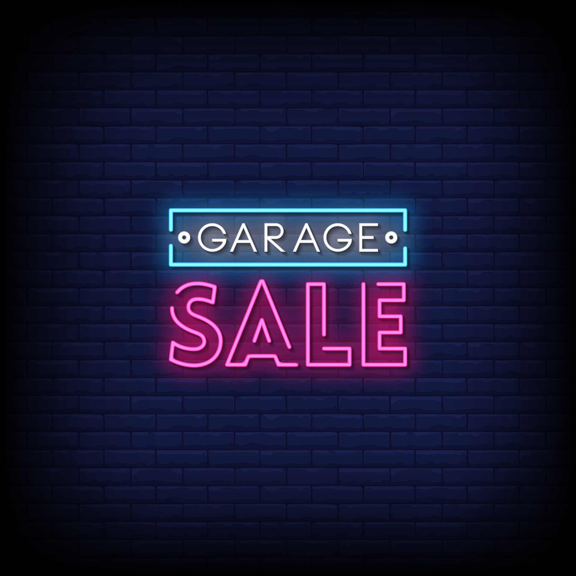 Garage Sale Neon Signs Style Text Vector 2185952 Vector Art at Vecteezy