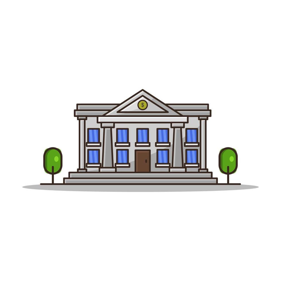 Bank On White Background vector
