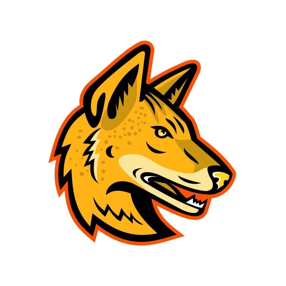 Arabian wolf head mascot vector