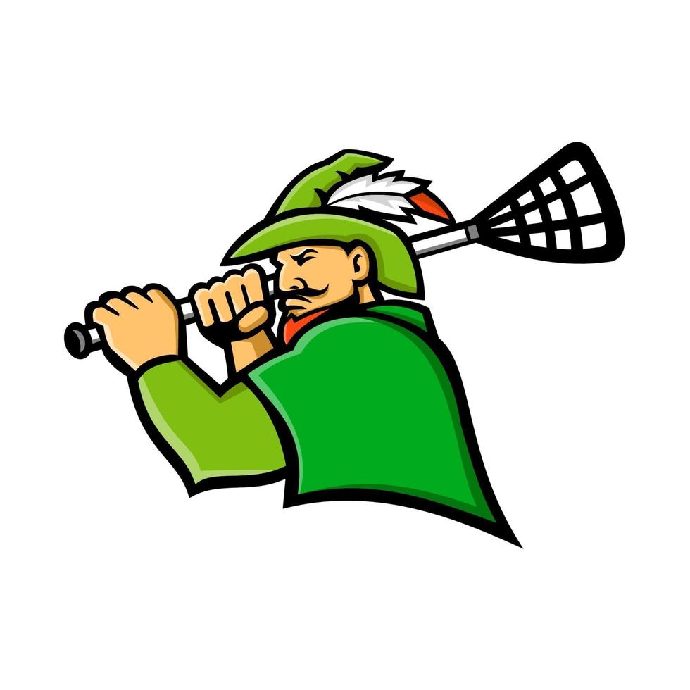 mascota arquero lacrosse vector