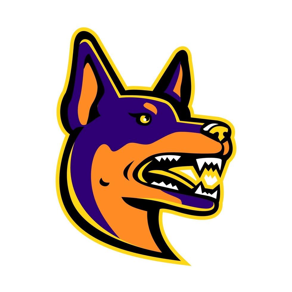 Australian Kelpie dog head mascot vector