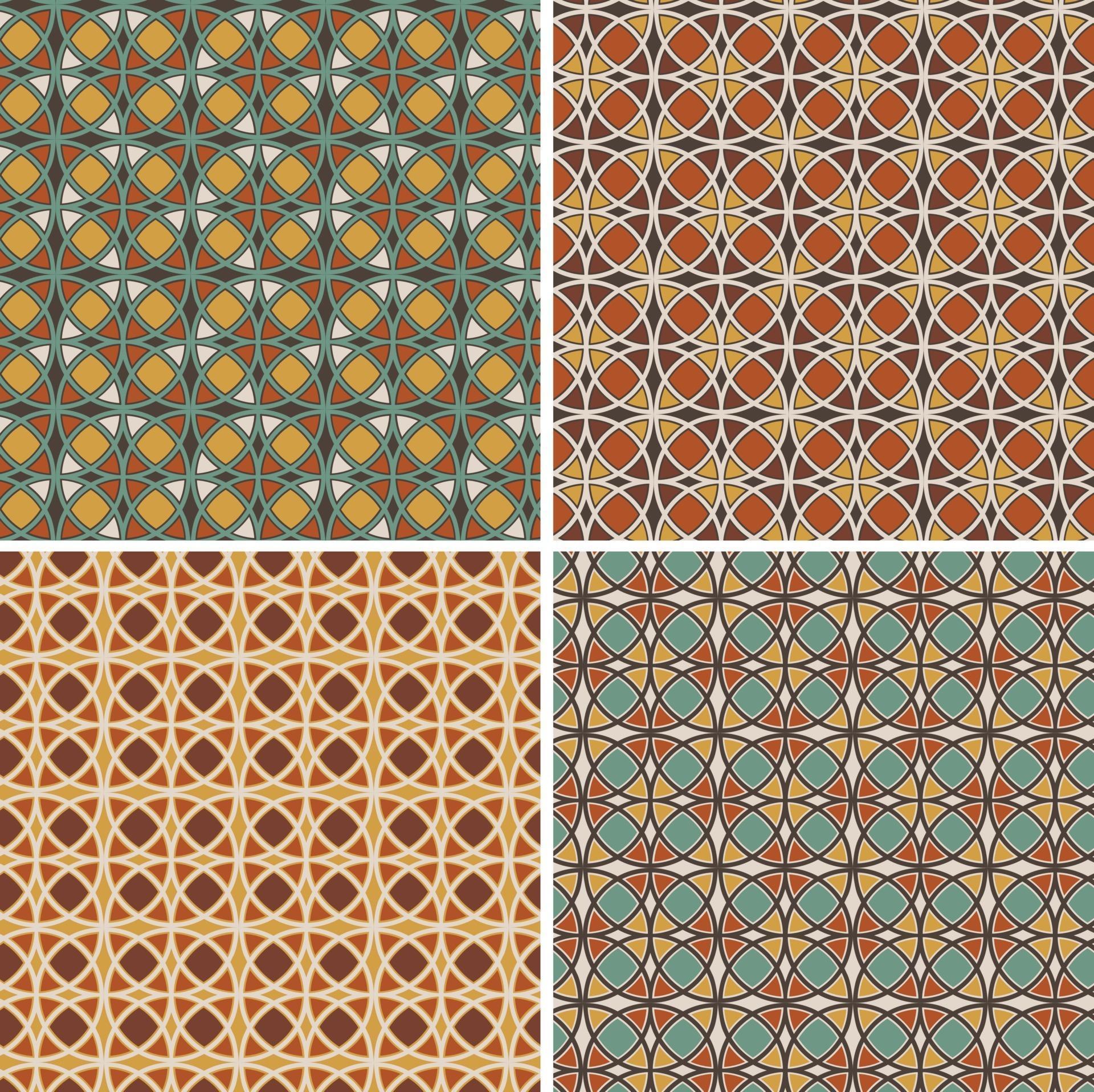 ornate circular geometric vector tile patterns 2186592 Vector Art at