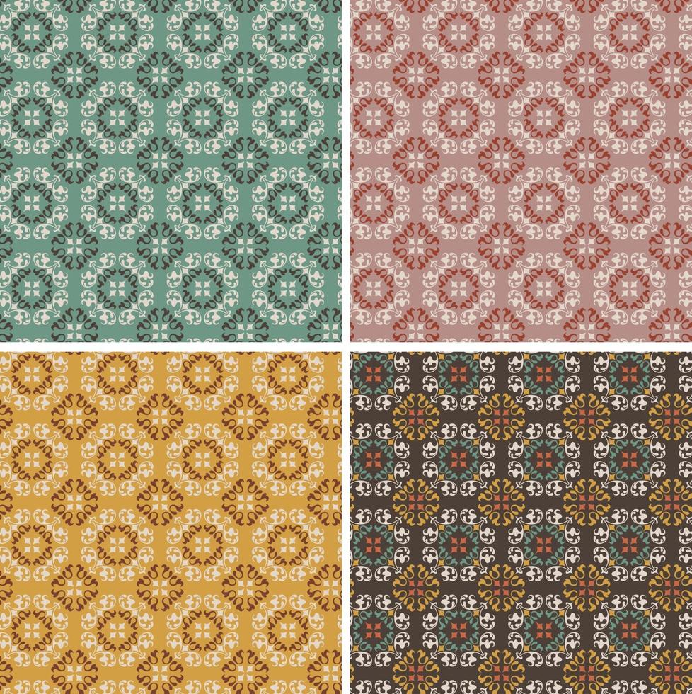 ornate geometric vector tile patterns