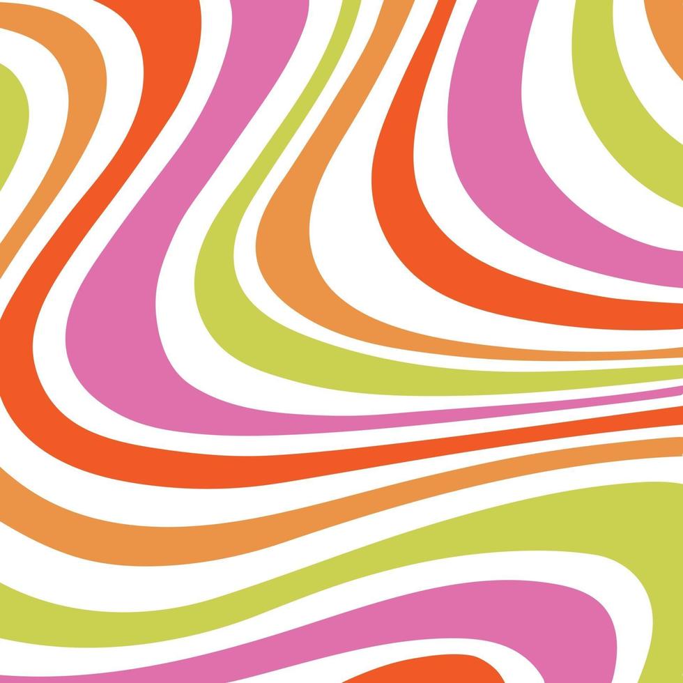 mod swirling vector stripe pattern pink orange green