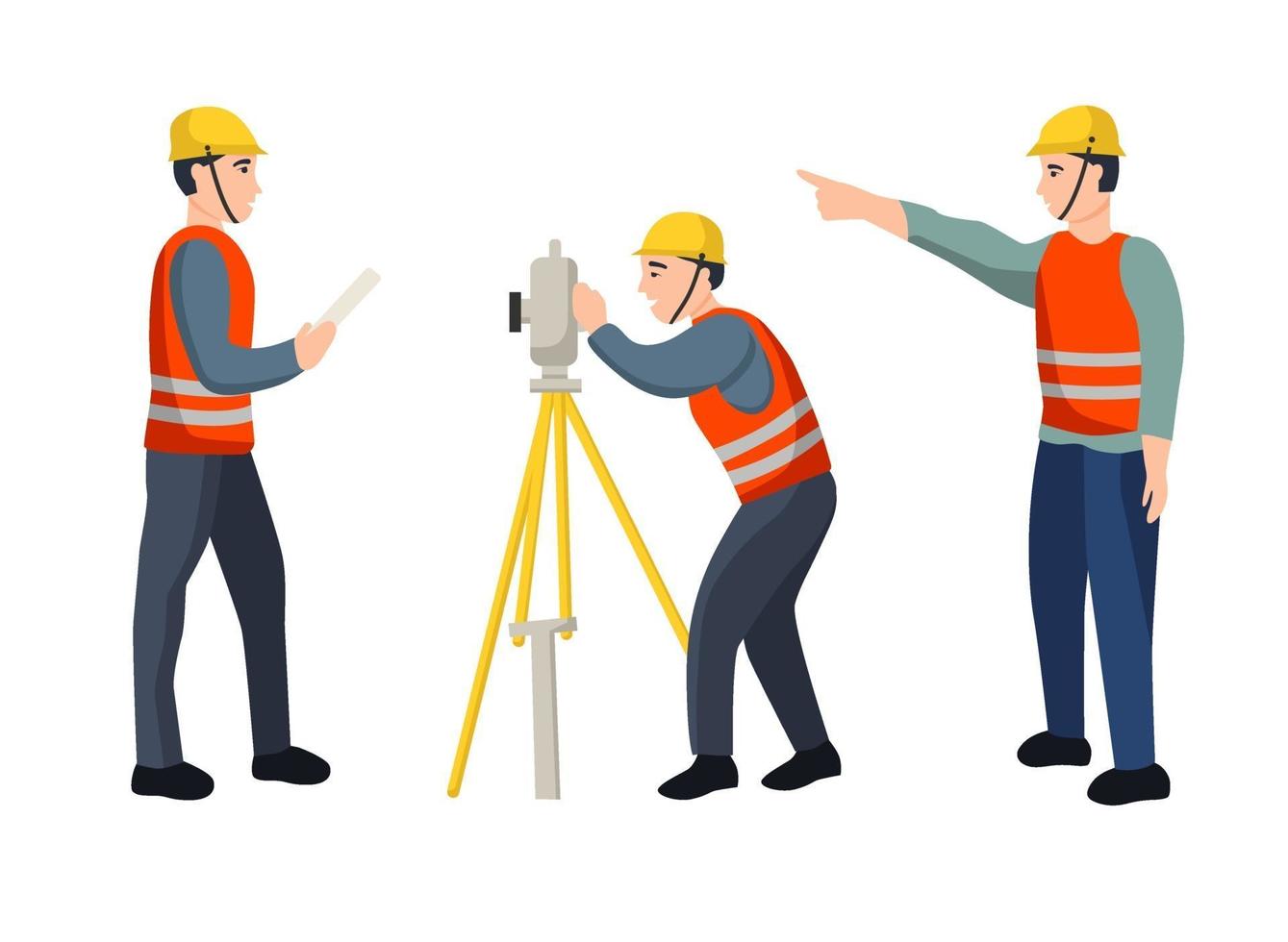 conjunto de trabajadores de la construcción vector