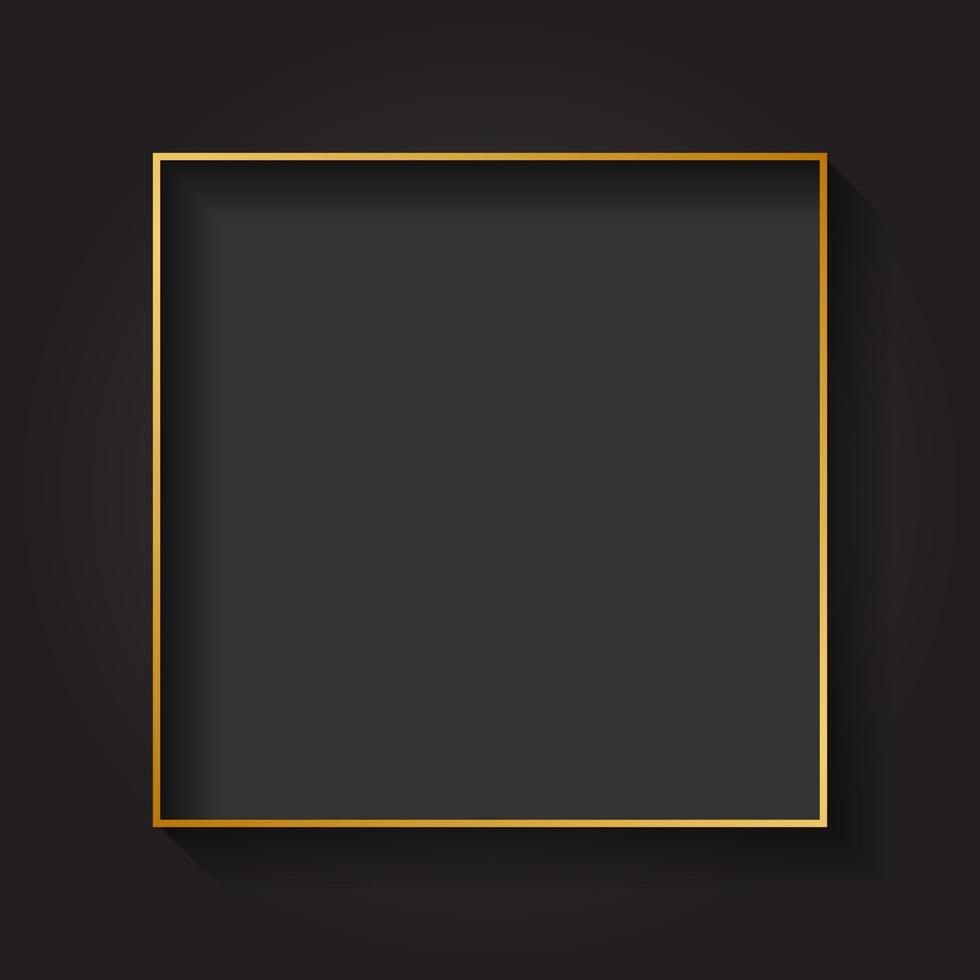 luxury black and gold frame square 2186710 Vector Art at Vecteezy