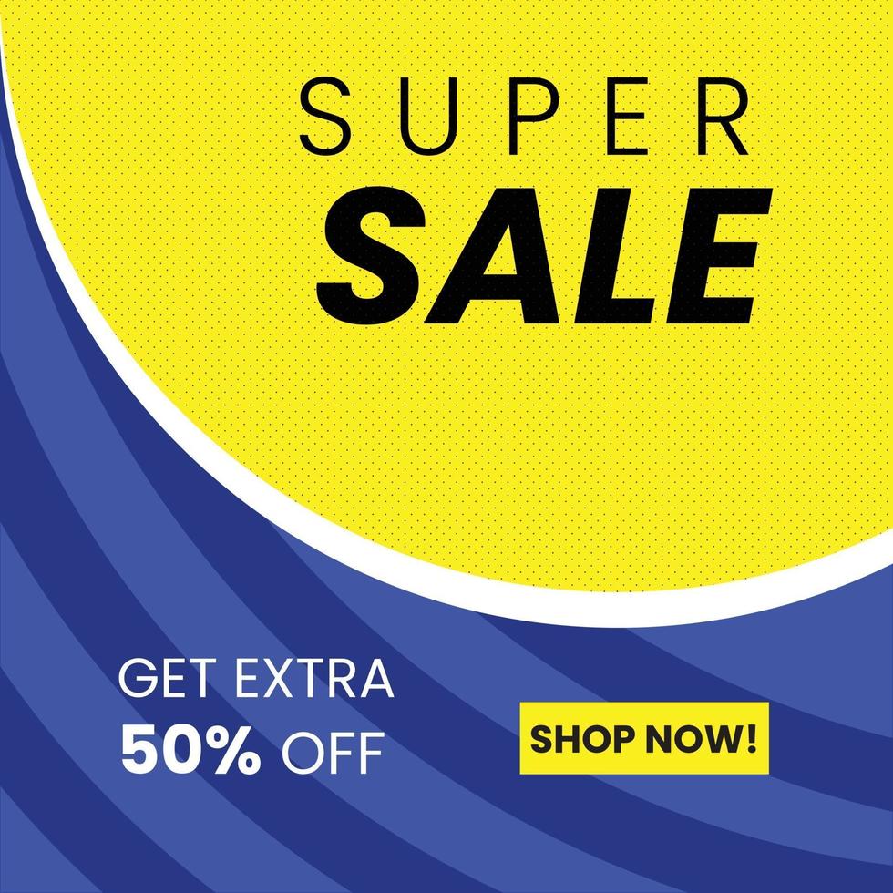 super sale banner template design vector