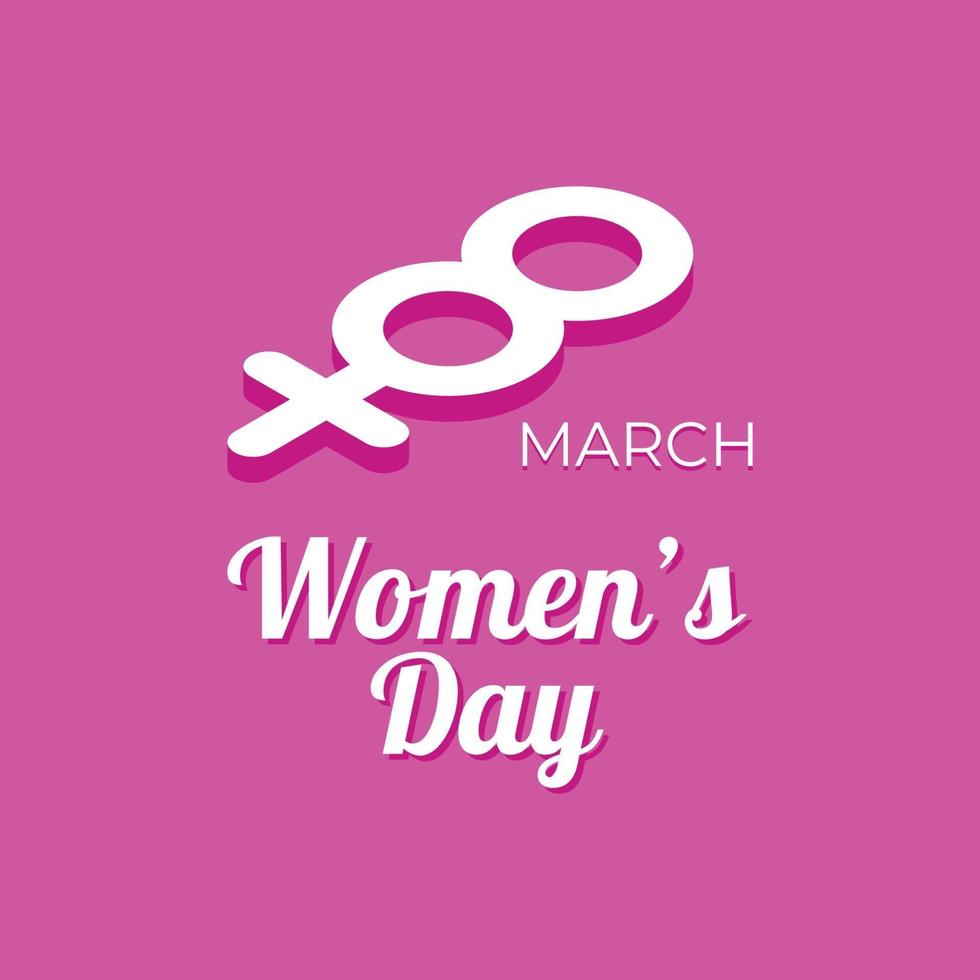 international women's day 8 march pink background vector