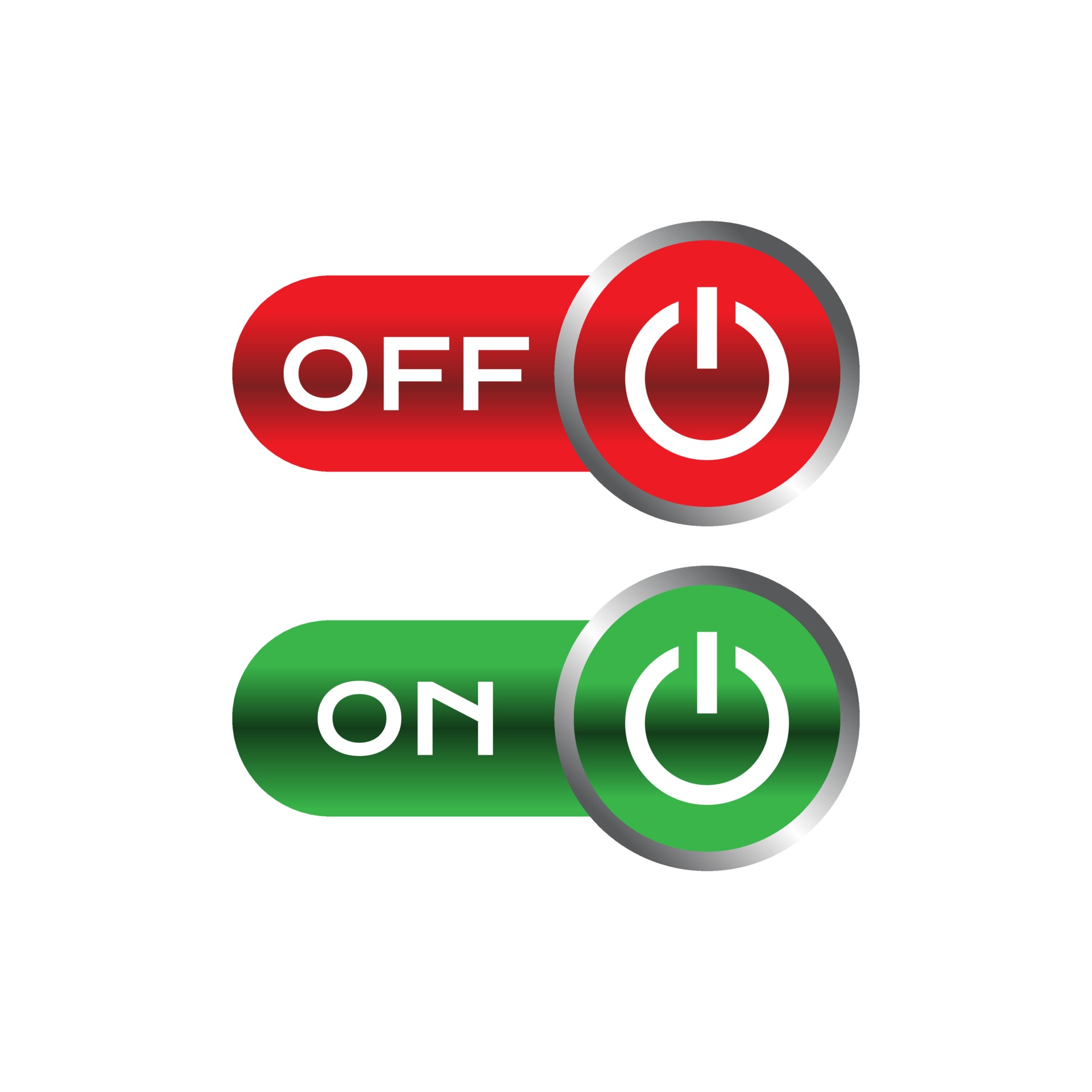 Vector Of On And Off Button Icon 2186730 Vector Art At Vecteezy