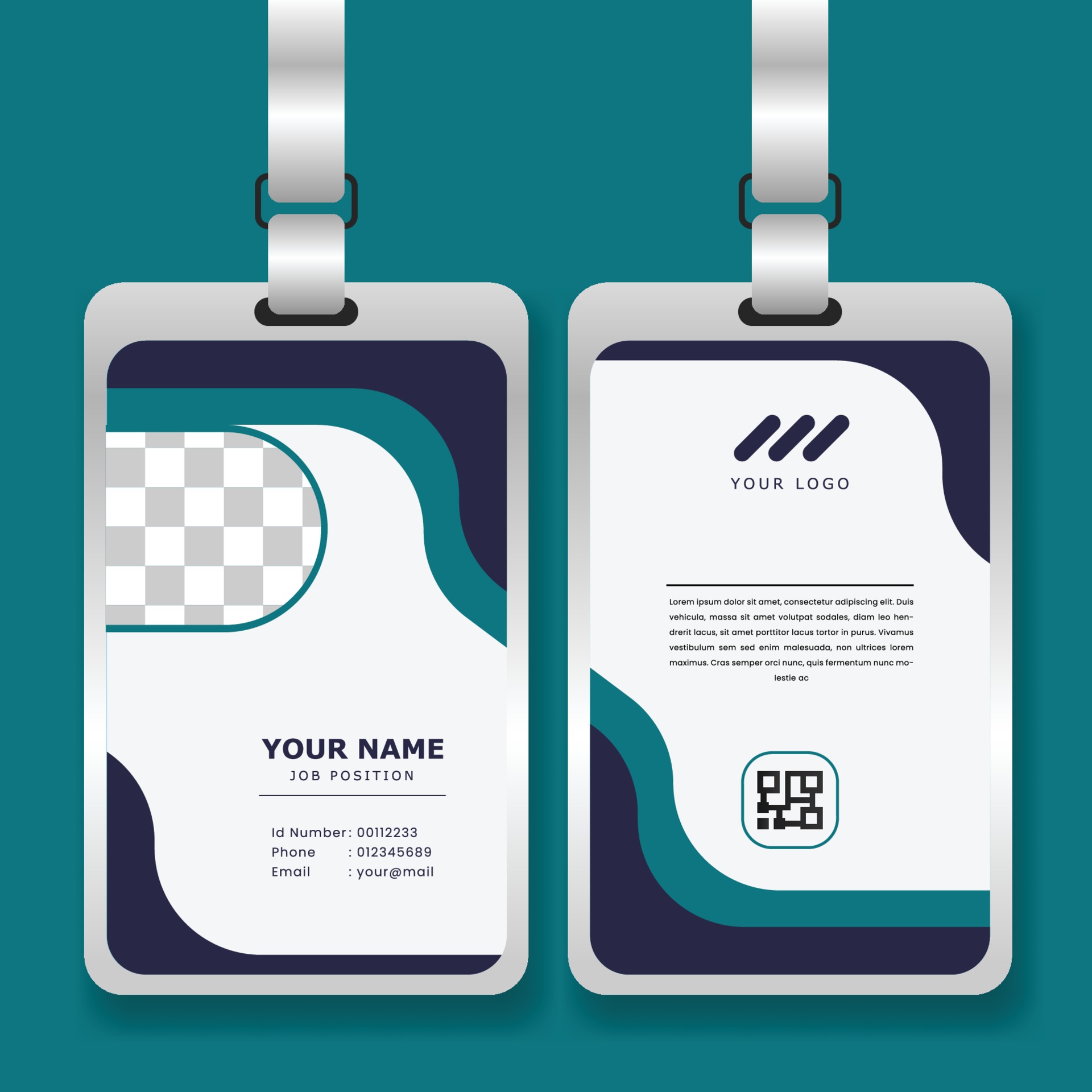 professional corporate id card template with mockup 2186742 Vector Art