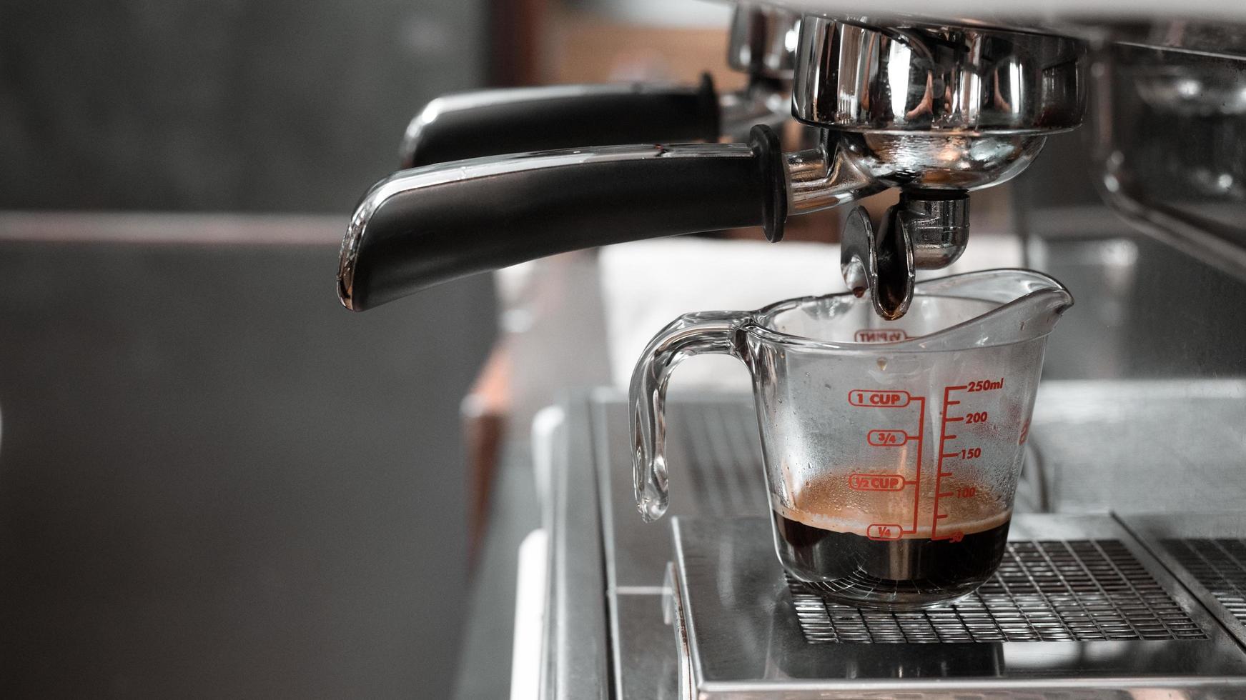 Espresso in a measuring cup photo