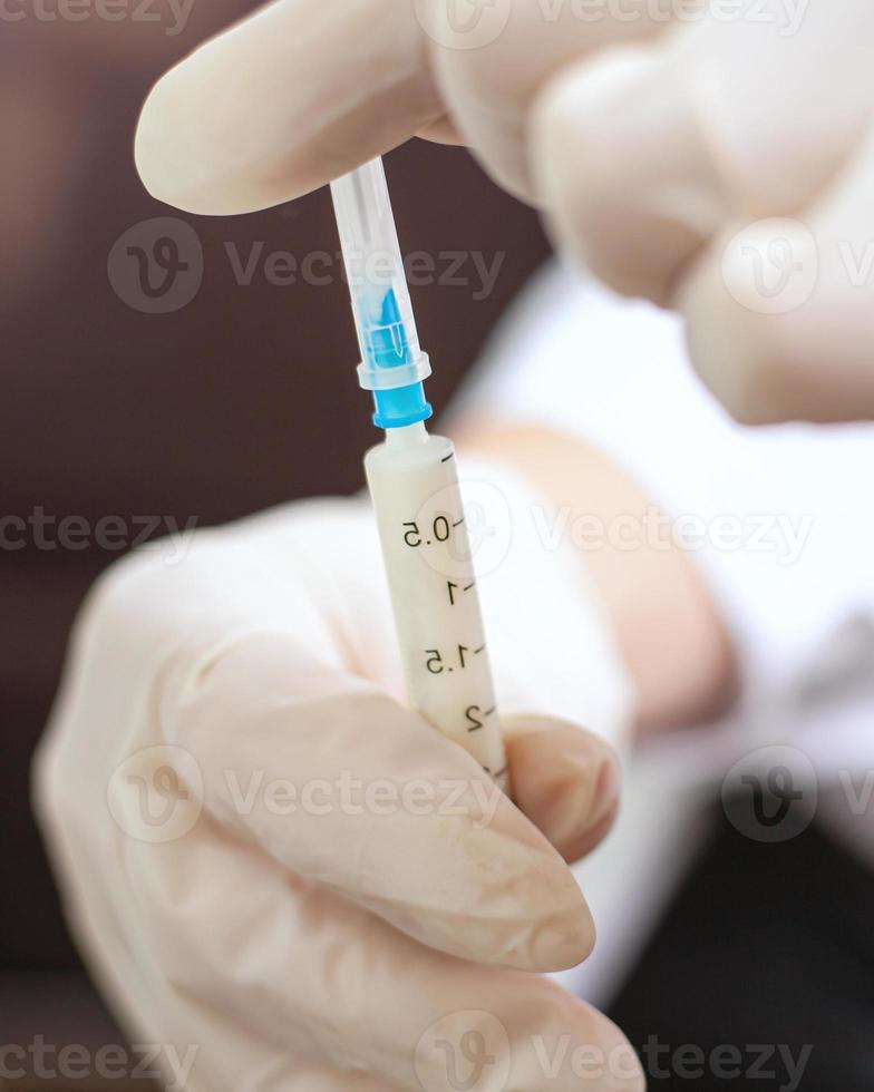 Close-up of a syringe photo