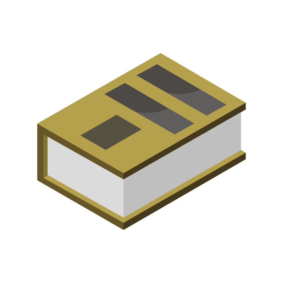 Isometric Book On White Background vector