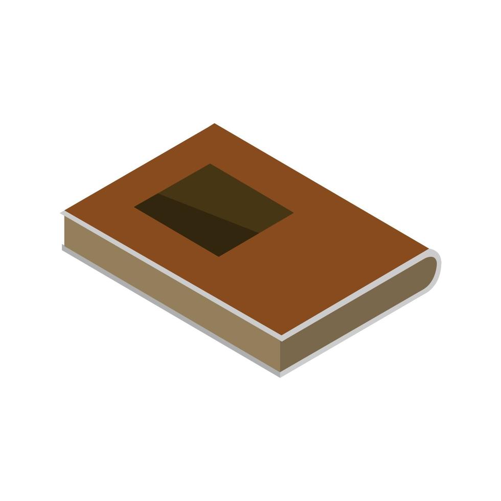 Isometric Book On White Background vector