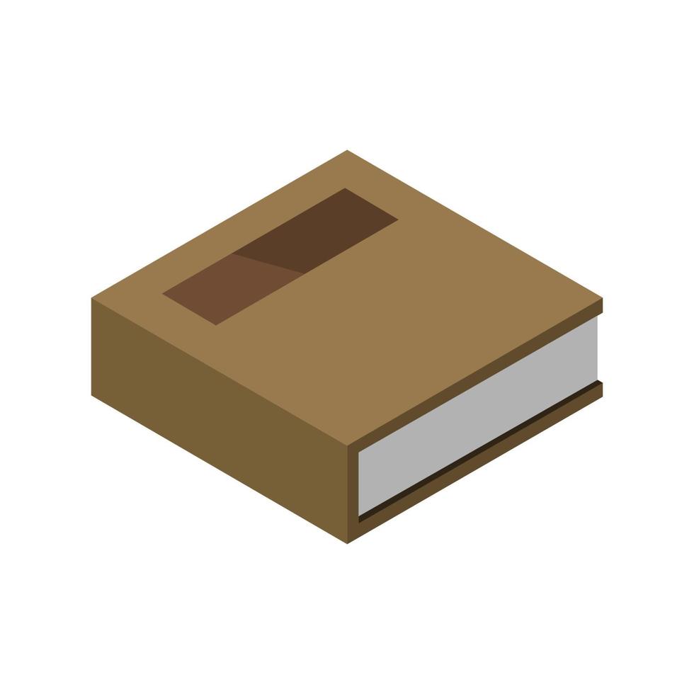Isometric Book On White Background vector