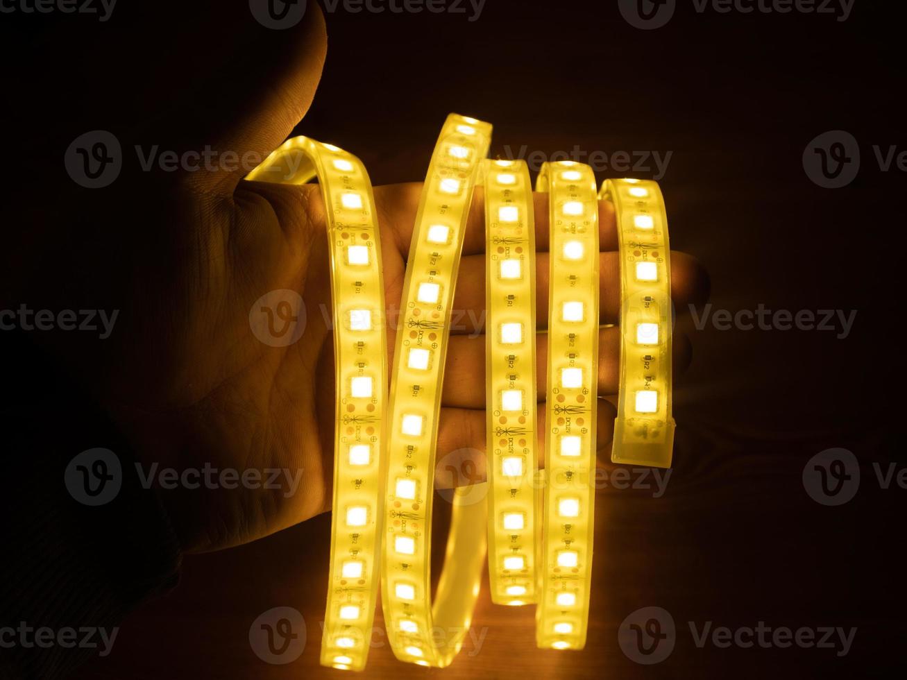 LED strip in the dark photo