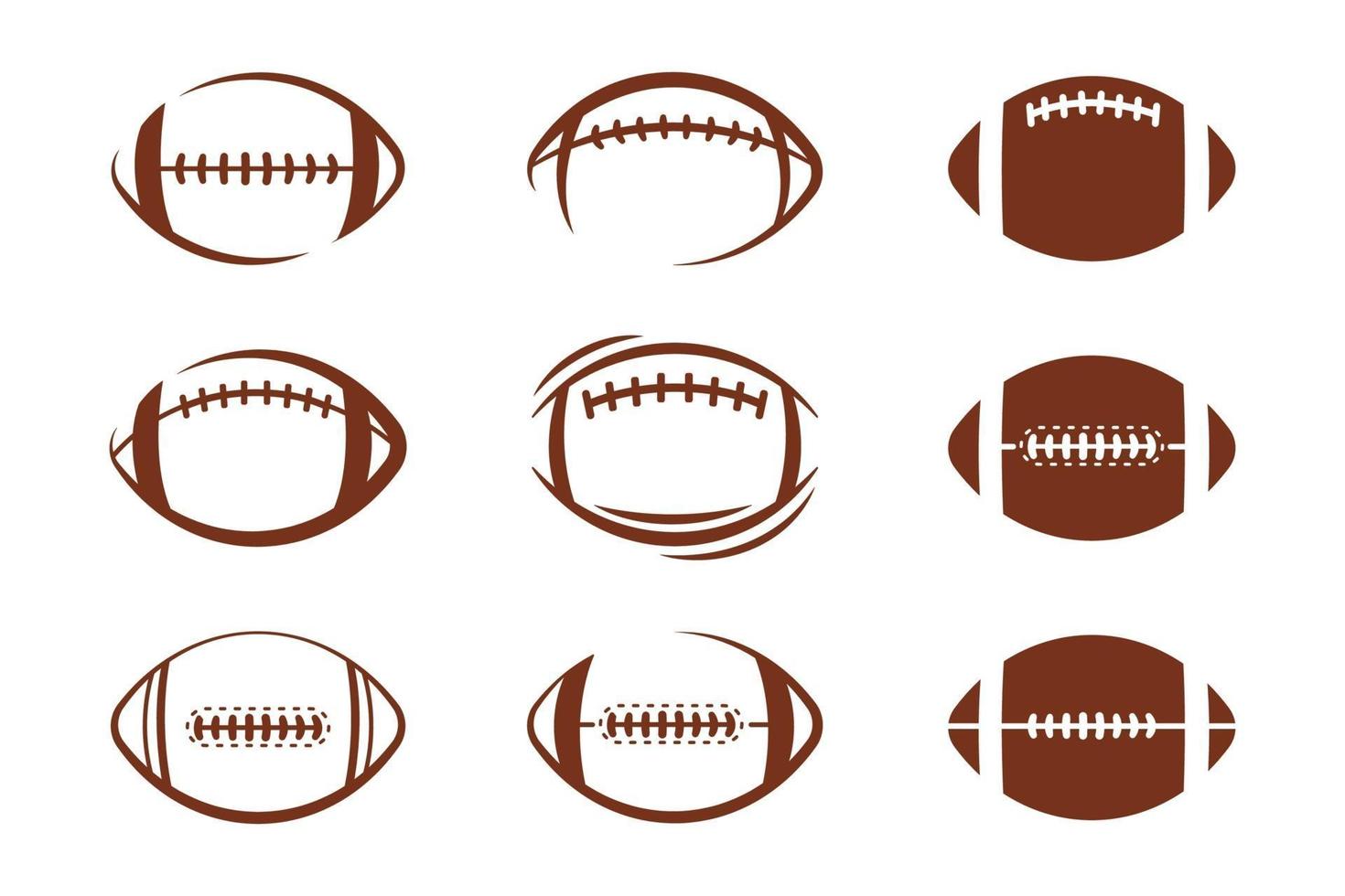 Football icon set vector