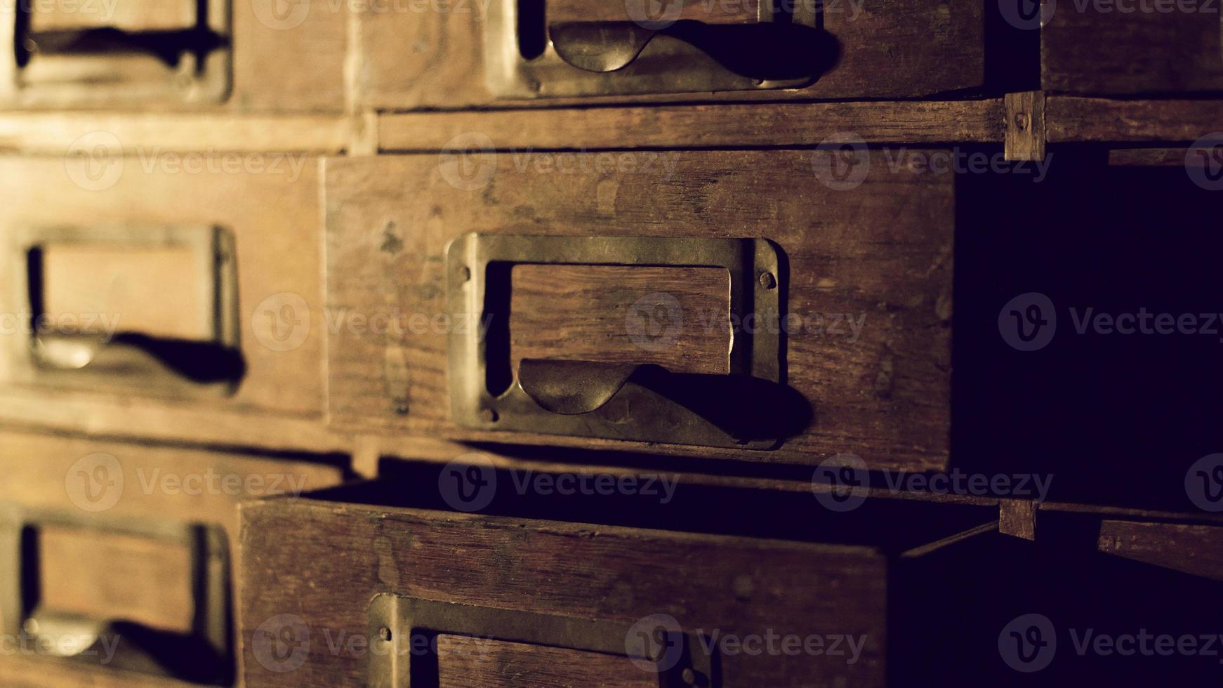 Wood file cabinet photo